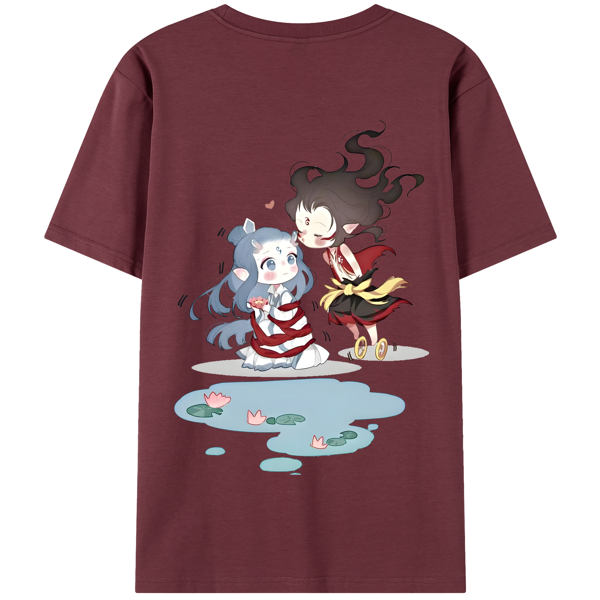 （画像用） Ne Zha 2 ナタ 魔童の大暴れ 綿100％半袖Tシャツ（背面プリント）